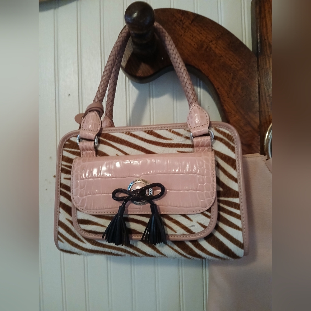 Stylish Pink and Brown Women's Handbag